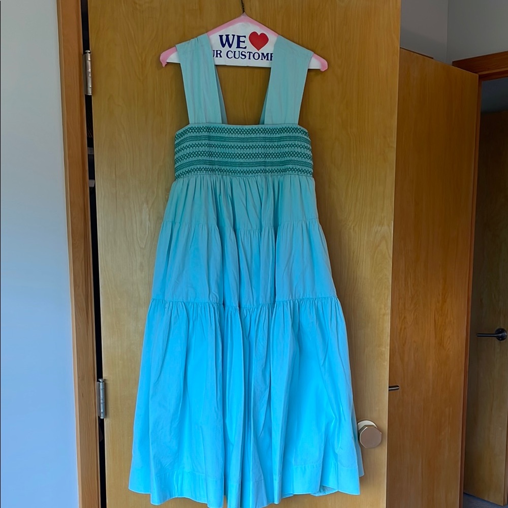 Anthropologie Light Blue Midi Dress
